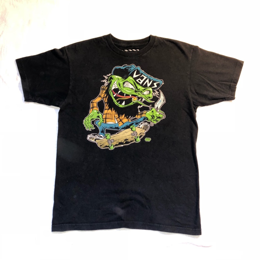 Vans Off The Wall T shirt - Black - Picture 1 of 5